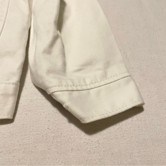 GAP Kids White Denim Jacket Size Medium - Picture 6 of 16